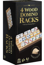 4 SUPPORTS EN BOIS POUR DOMINOS