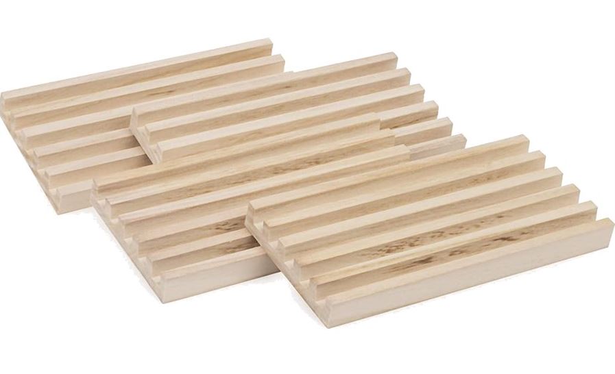 4 SUPPORTS EN BOIS POUR DOMINOS