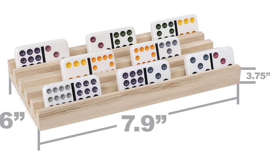 4 SUPPORTS EN BOIS POUR DOMINOS