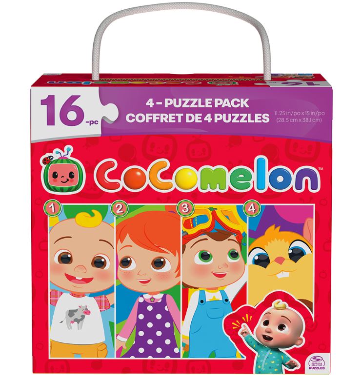 SPINMASTER JIGSAW PUZZLE 4 X 16 PIECES - COCOMELON