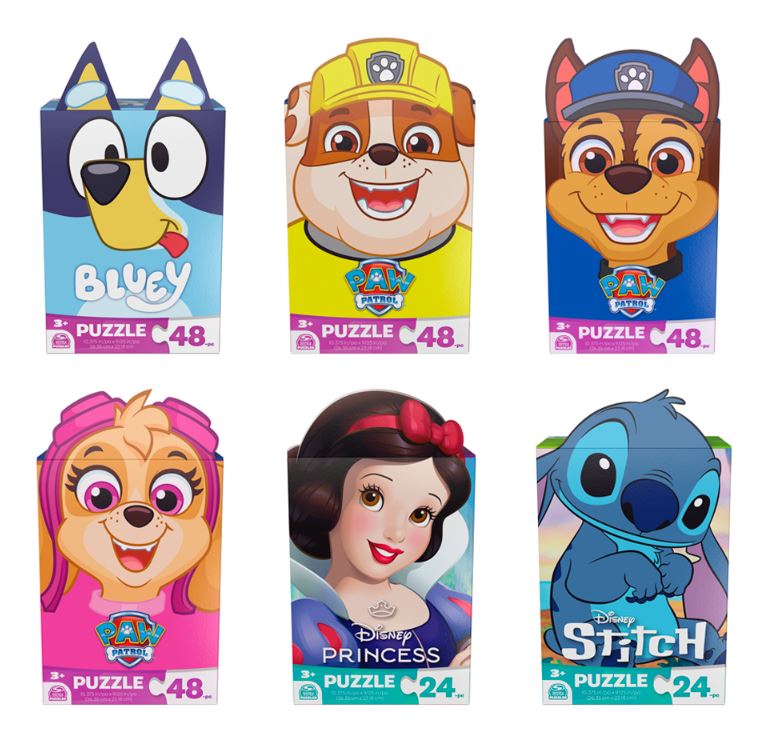 SPINMASTER PUZZLE 48 PIECES OR 24 PIECES - LICENSED CHARACTER BOX ASST #6065175