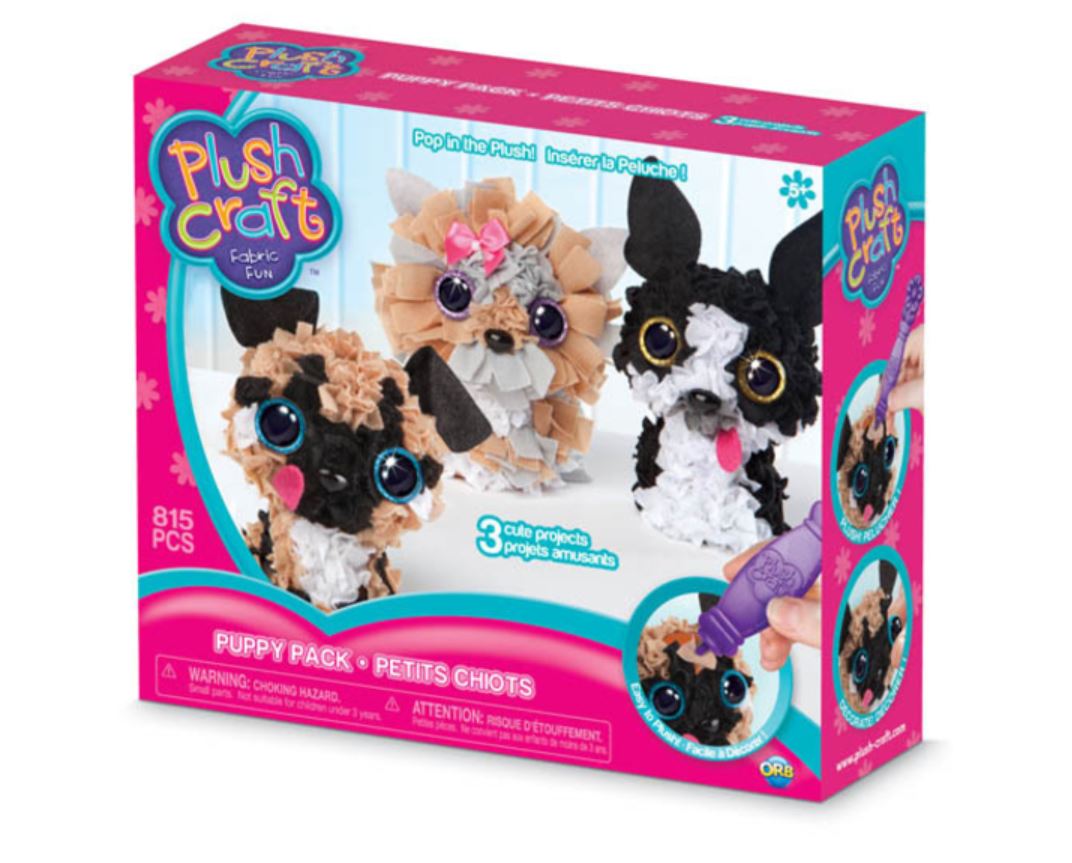 PLUSHCRAFT ENSEMBLE DE 3 CHIOTS 3D