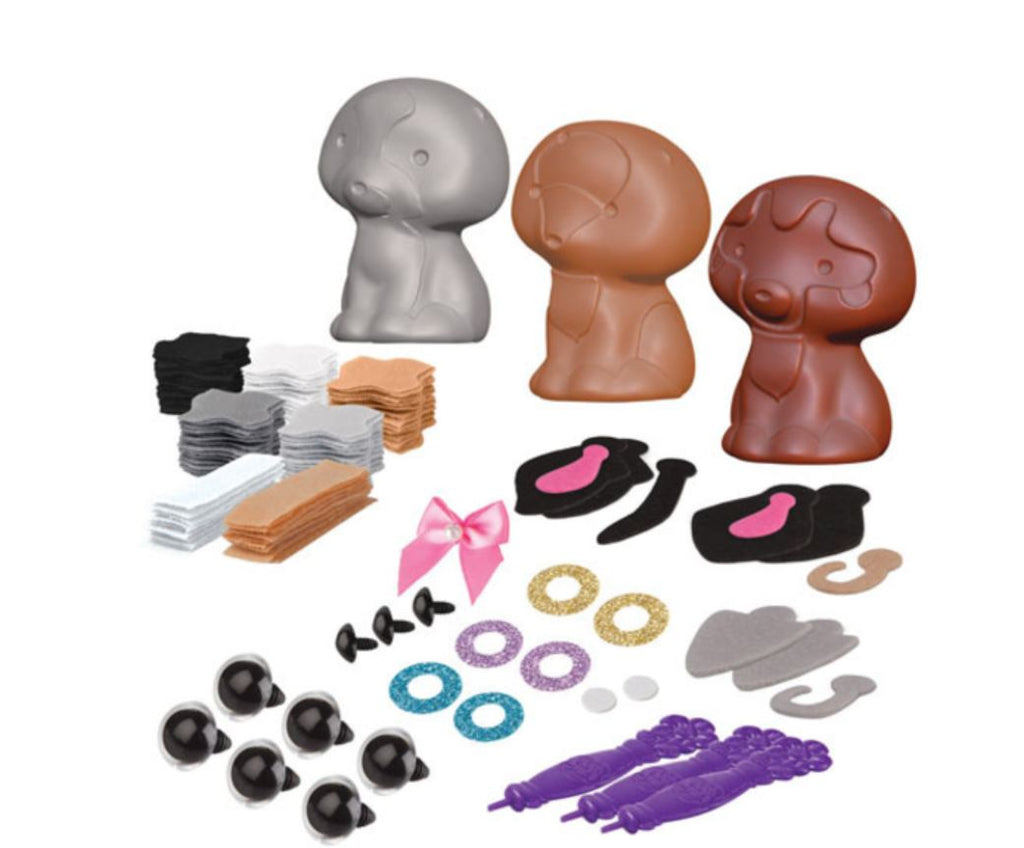 PLUSHCRAFT ENSEMBLE DE 3 CHIOTS 3D