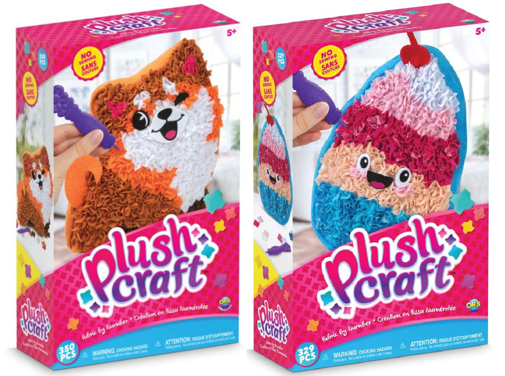 PLUSHCRAFT OREILLER JOYEUX CHIEN OU CUPCAKE ASST