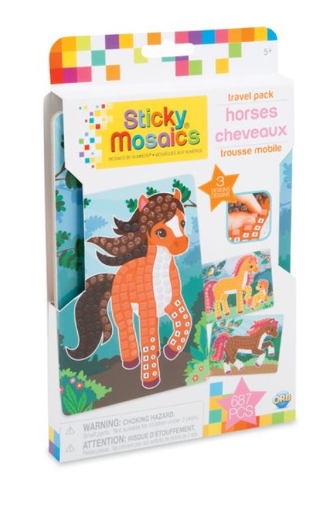 STICKY MOSAICS TROUSSE MOBILE CHEVAUX (MOSAIQUE)