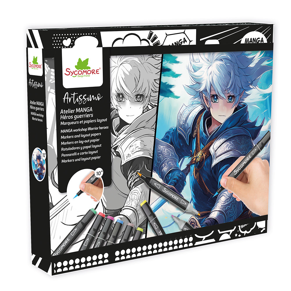SYCOMORE ARTISSIMO - 10 TABLEAUX ET MARQUEURS MANGA - ARTS MARTIAUX