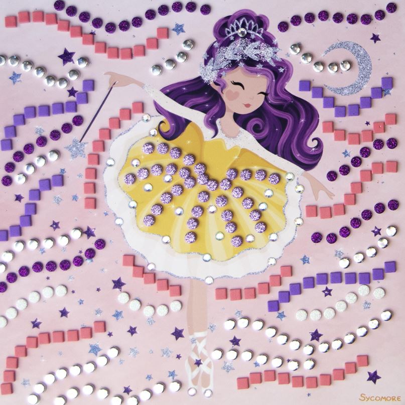 STICK'N FUN - GRAND MODÈLE 5 MOSAÏQUES PRINCESSE BALLERINE