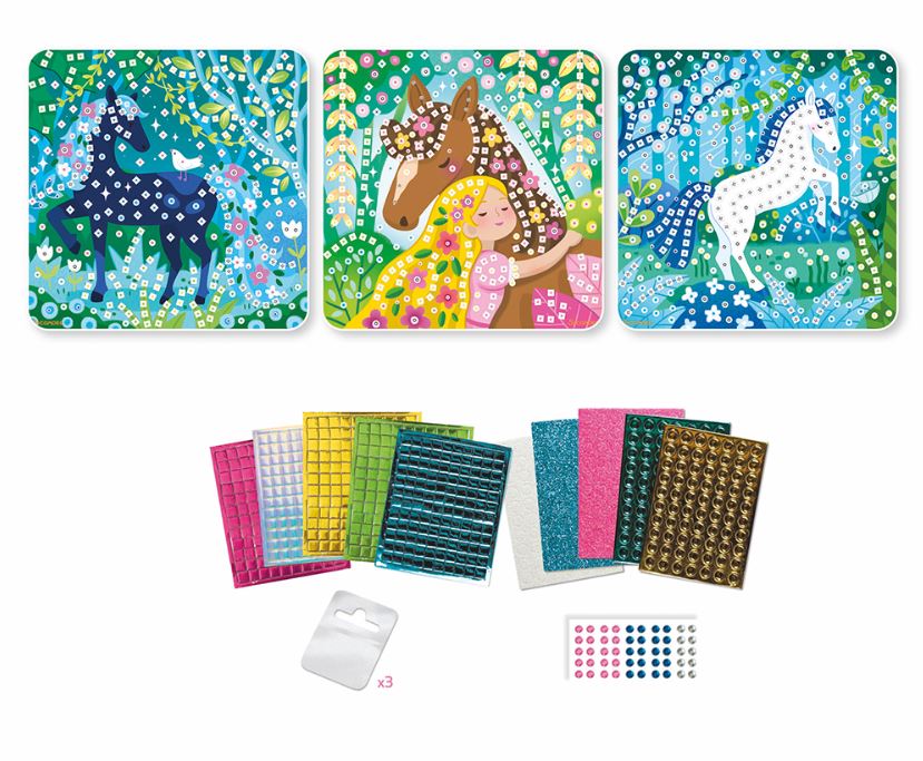 STICK'N FUN - PETIT MODÈLE 3 MOSAÏQUES - CHEVAUX