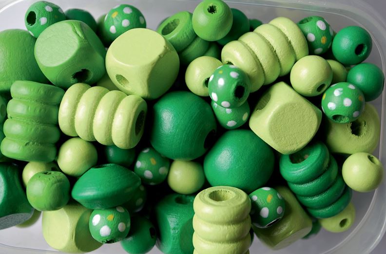 TUBE DE PERLES EN BOIS - 300 PIÈCES ÉCLATANTES