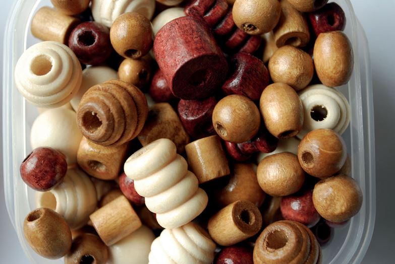TUBE DE PERLES EN BOIS - 300 PIÈCES ÉCLATANTES