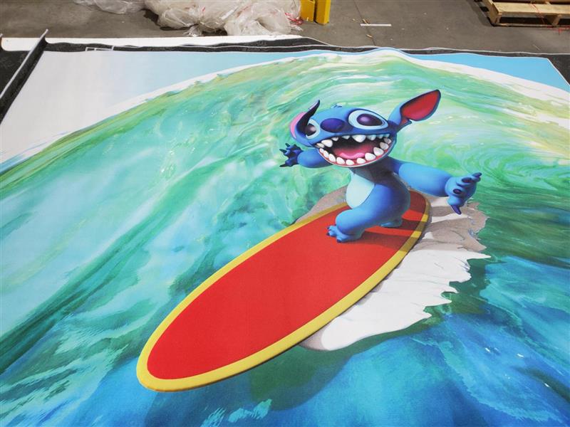 BEDROOM RUG - PLAYROOM - STITCH ON SURFBOARD