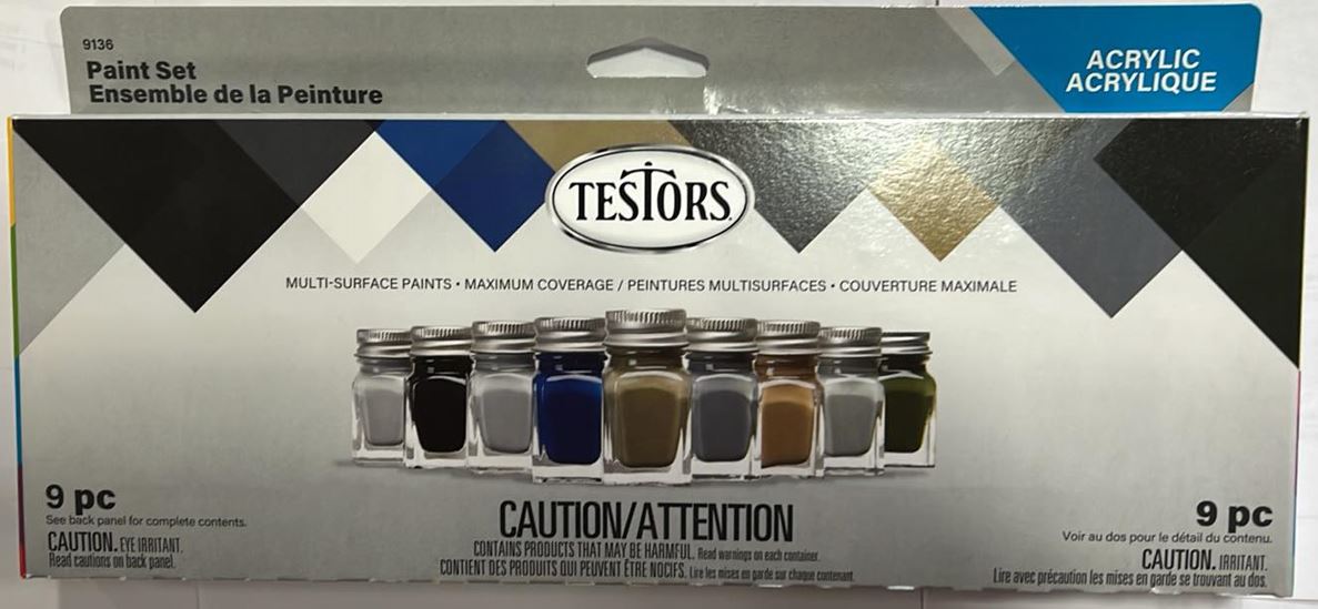 TESTORS - ENSEMBLE DE PEINTURE 9 PIÈCES