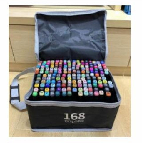 TOUCH - ENSEMBLE DE 168 CRAYONS À L'ALCOOL - MARQUEURS À DOUBLE POINTE