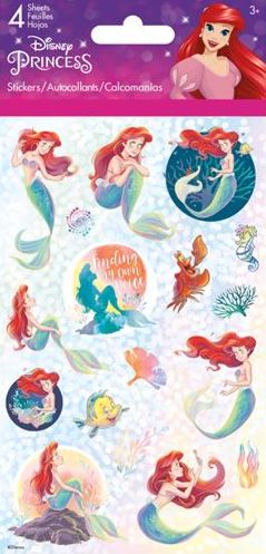 THE LITTLE MERMAID STICKERS - 4 SHEETS