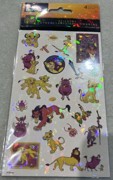 AUTOCOLLANTS LE ROI LION 30E ANNIVERSAIRE - 4 FEUILLES