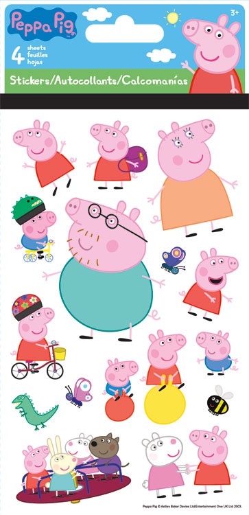 AUTOCOLLANTS PEPPA PIG - 4 FEUILLES