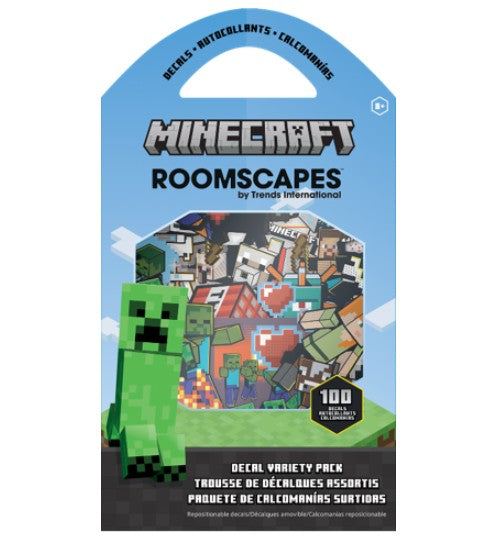 MINECRAFT REPOSITIONABLE STICKERS – 100 PIECES