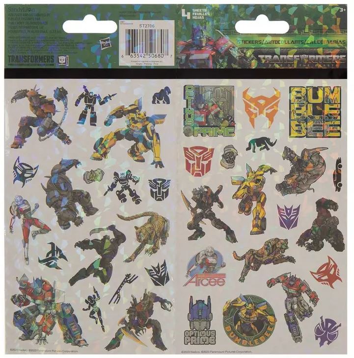AUTOCOLLANTS TRANSFORMERS - 4 FEUILLES