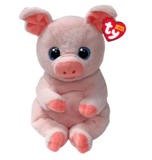 PELUCHE TY BEANIE BELLIES - PENELOPE LE COCHON MÉDIUM 13"
