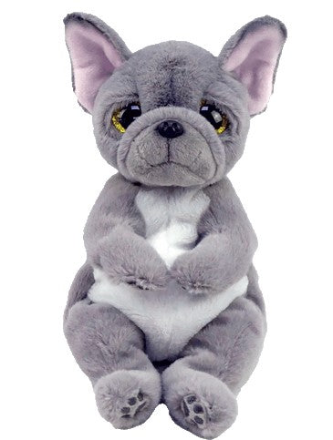 PELUCHE TY BEANIE BELLIES - WILFRED CHIEN GRIS PETIT 9"