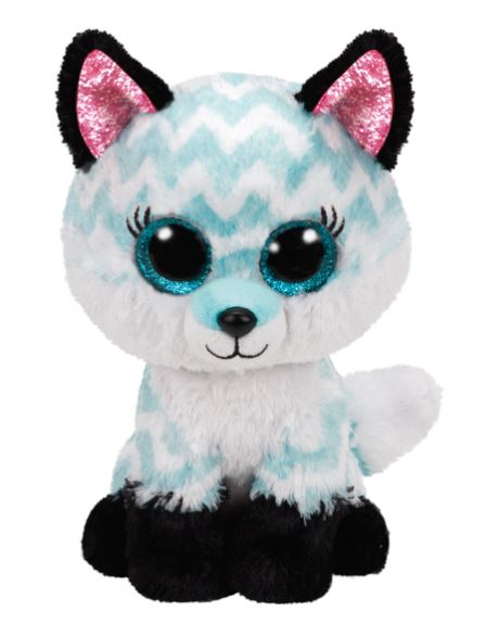 TY BEANIE BOOS PLUSH - ATLAS THE TURQUOISE FOX SMALL 6"