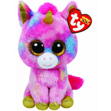 PELUCHE TY BEANIE BOOS - FANTASIA LICORNE ROSE AVEC TACHE PETIT 6"