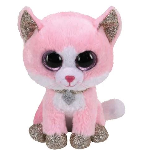 PELUCHE TY BEANIE BOOS - FIONA CHAT ROSE PETIT 6"