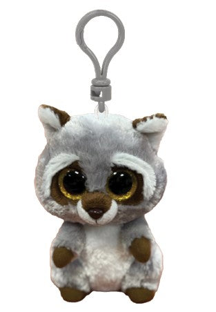 PELUCHE TY - OAKIE RATON-LAVEUR GRIS PORTE-CLÉS 5"