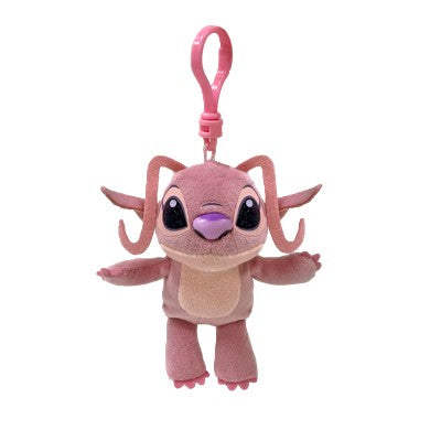 TY DISNEY STITCH FLOPPY - ANGEL EXTRATERRESTRE ROSE PORTE-CLÉS 5"