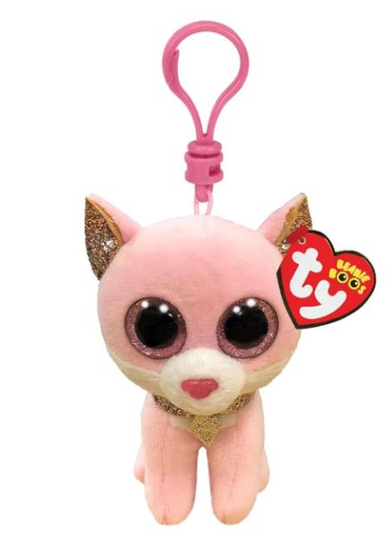TY - FIONA PINK CAT KEYCHAIN 5"