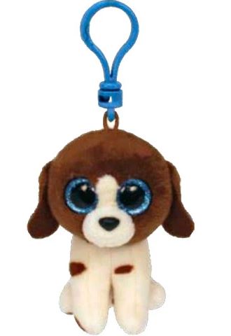 TY - MUDDLES BROWN AND WHITE DOG KEYRING 5"