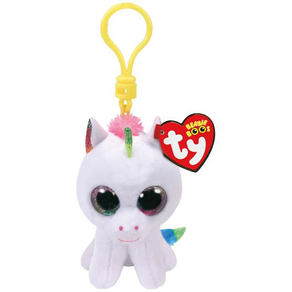 TY - PIXY WHITE UNICORN KEYCHAIN