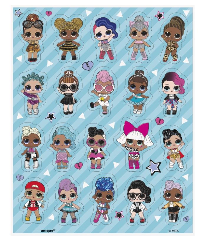 STICKERS 4 SHEETS L.O.L SURPRISE DOLL