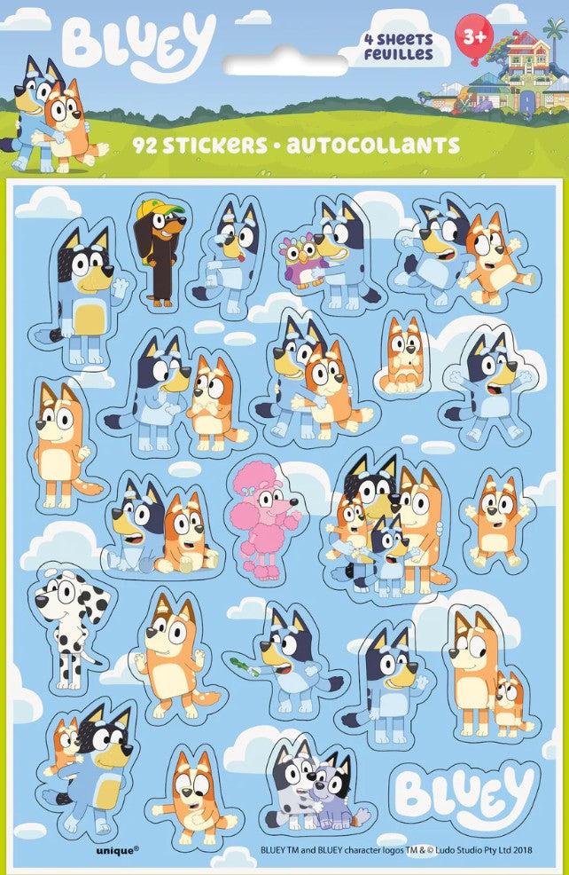 AUTOCOLLANTS BLUEY DOLLHOUSE ( 4 FEUILLES )