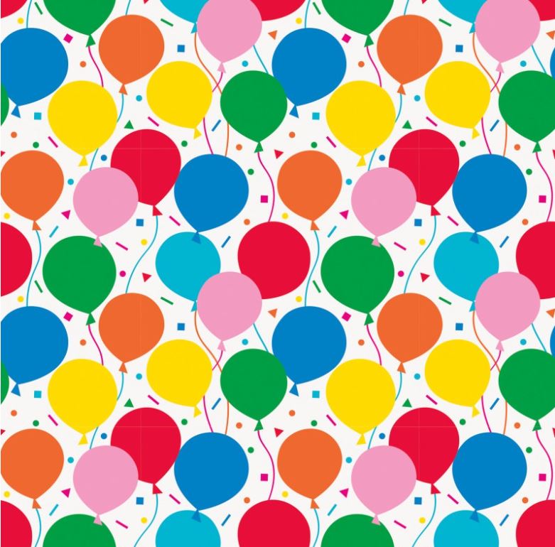BALLOON-PRINT GIFT WRAP 30" X 5 FEET