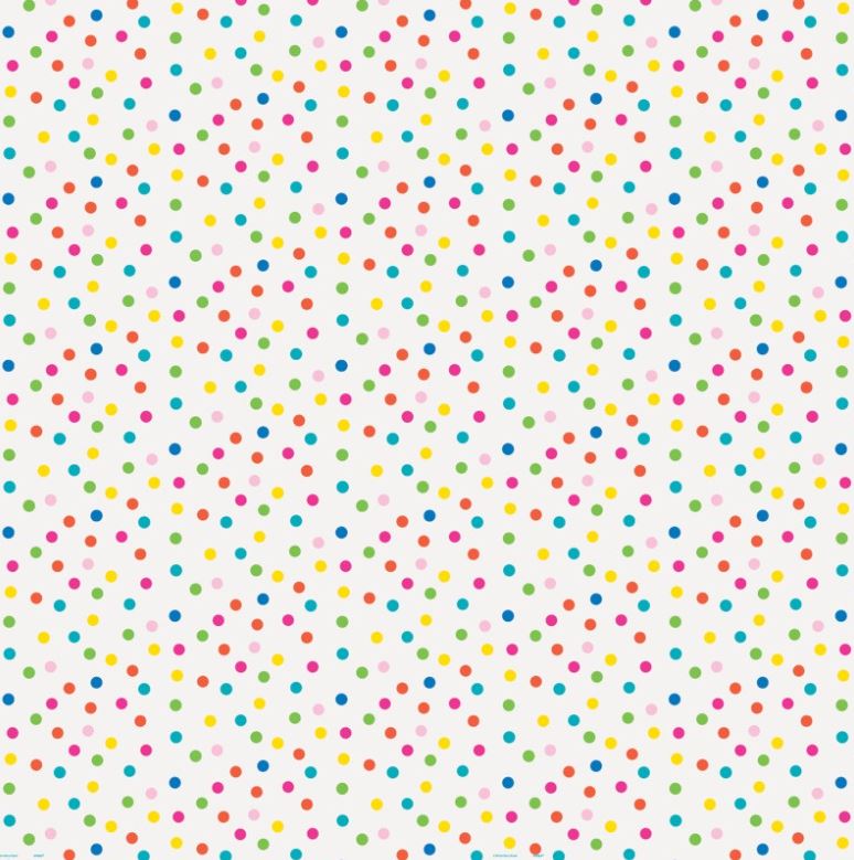 PAPIER EMBALLAGE CADEAU AVEC MOTIF DE CONFETTI GÂTEAU D'ANNIVERSAIRE 30" X 5 PIEDS