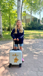 VALISE DELUXE POKEMON PIKACHU BLANCHE AVEC SERRURE 18" (46 CM)
