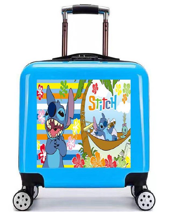 VALISE DELUXE STITCH HAMAC BLANCHE AVEC SERRURE 18" (46 CM)