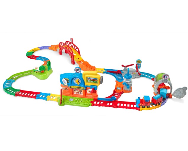 VTECH - SUPER CIRCUIT TRAIN ÉDUCATIF + ADAM TRAIN MARCHAND