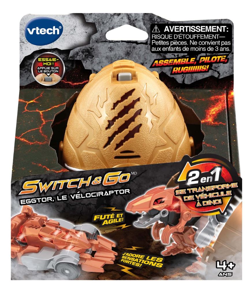 VTECH - SWITCH & GO EGGTOR, LE VÉLOCIRAPTOR