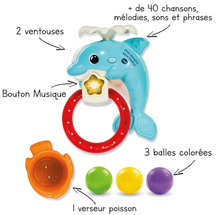 VTECH - MY AQUA BASKET DOLPHIN FRENCH VERSION