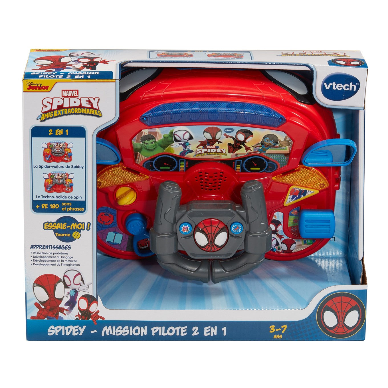 VTECH - SPIDEY AND HIS AMAZING FRIENDS - 2-IN-1 PILOT MISSION (STEERING WHEEL)