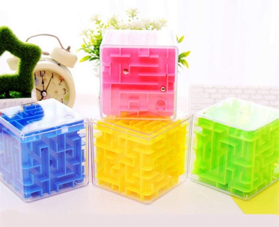 Puzzle Cube Magique Labyrinthe 3D pour Bébé et Enfant, Tirelire à