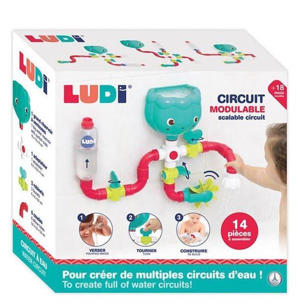LUDI - Circuit d'eau 14 pièces, Jeux pour le bain