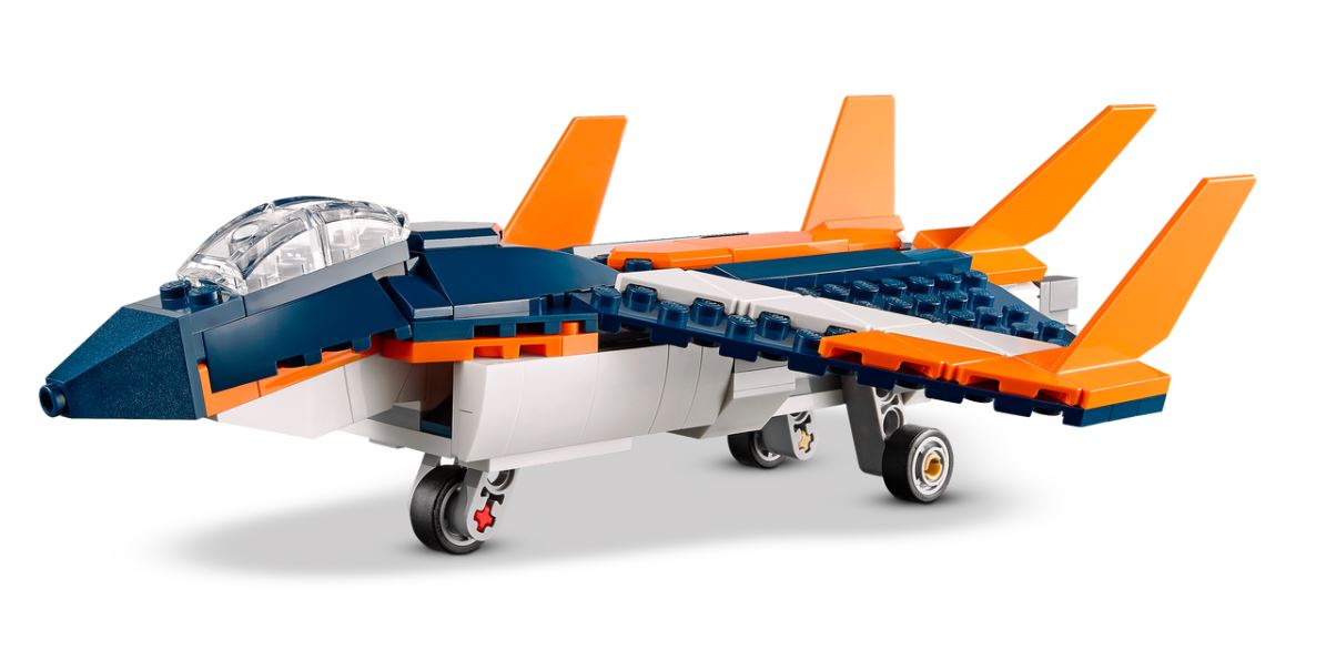 LEGO 31126 Creator 3 en 1 L'Avion Supersonique, Se Transforme en  Hélicoptère et en Bateau, Jouet de Construction pour Enfants de 7 Ans et  Plus : : Jeux et Jouets