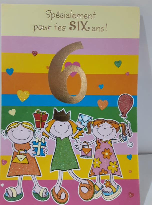 Carte D Anniversaire 6 Ans Fille Fetes Cartes De Fete 6 Ans