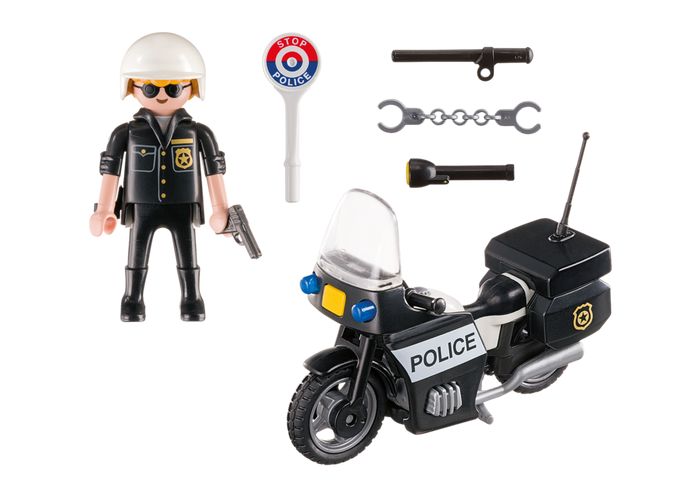 Playmobil City Action 5648 Valise de police avec moto