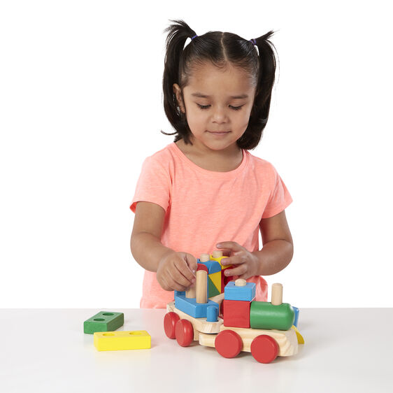 Melissa And Doug Train En Bois A Empilage Bebe Bois