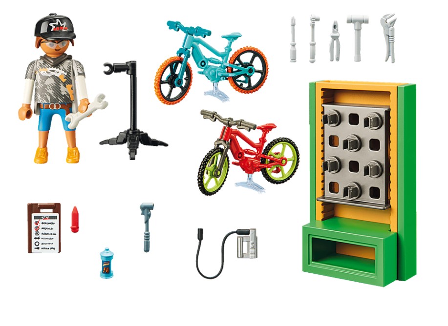 Playmobil City Life 70674 Set cadeau Atelier réparation de vélos