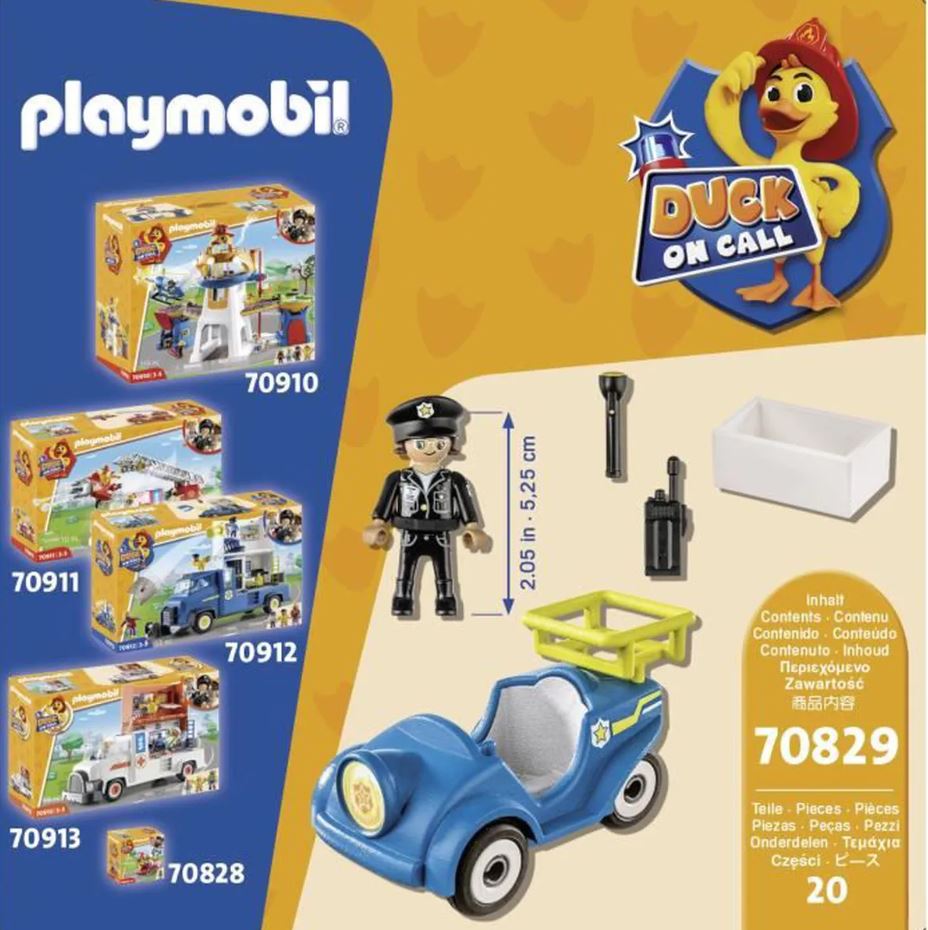 PLAYMOBIL® Figurine pompier et chat Duck on Call 70917